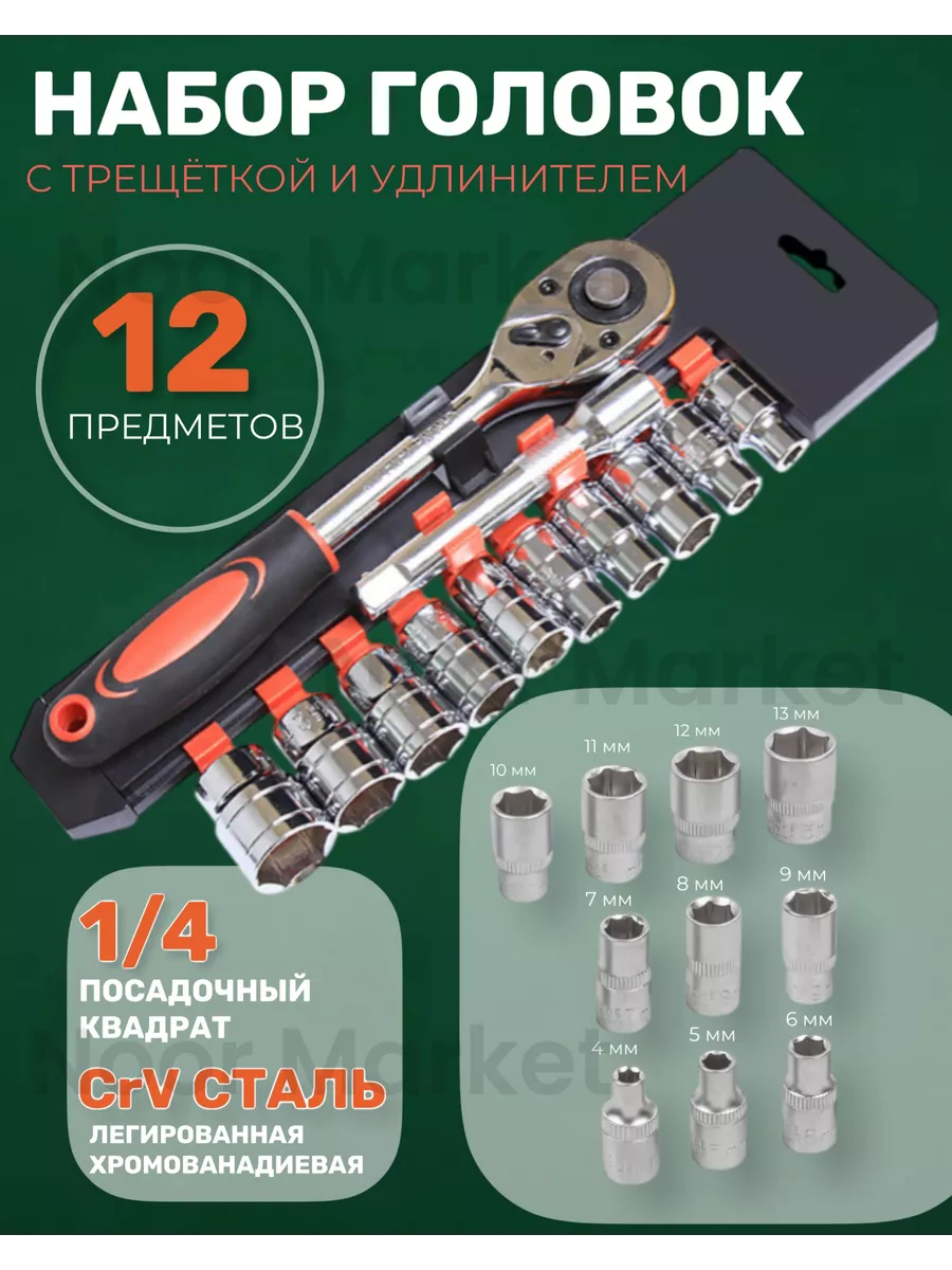 Набор шестигранных торцевых головок 1 1/4 дюйма